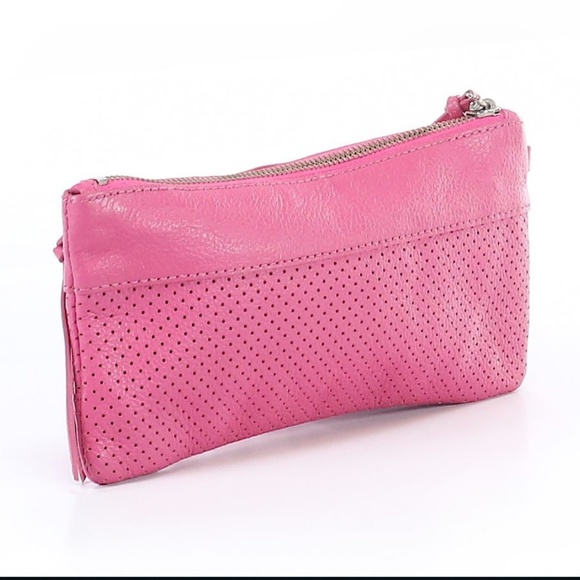 Banana Republic Pink Leather Wristlet Clutch - Picture 2 of 4